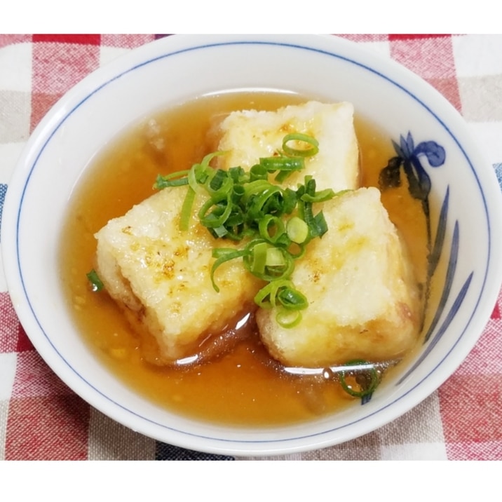 めんつゆで!揚げ出し豆腐